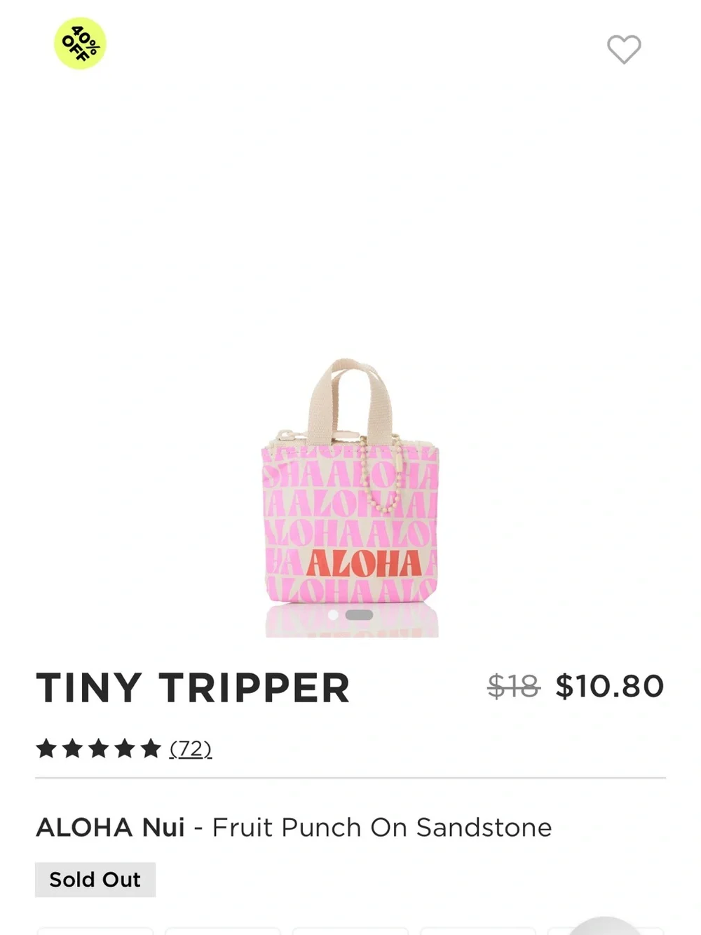 Tiny Tripper Tote Bag - Fruit Punch on Sandstone